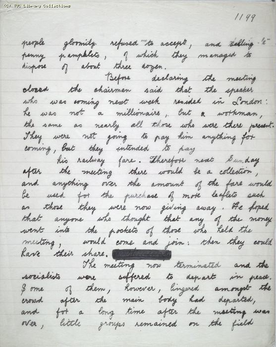 The Ragged Trousered Philanthropists - Manuscript, Page 1199