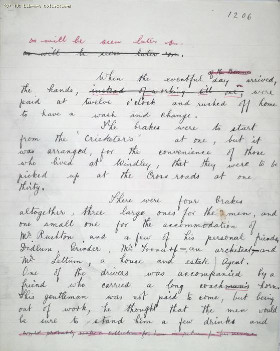 The Ragged Trousered Philanthropists - Manuscript, Page 1206