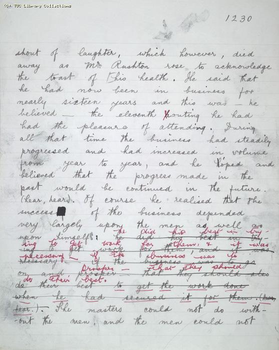 The Ragged Trousered Philanthropists - Manuscript, Page 1230