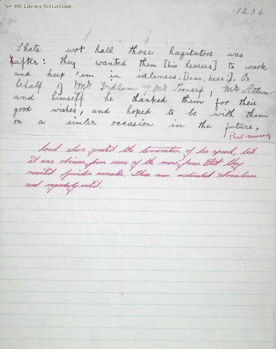 The Ragged Trousered Philanthropists - Manuscript, Page 1236