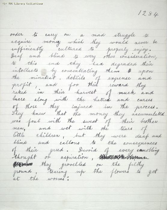 The Ragged Trousered Philanthropists - Manuscript, Page 1284