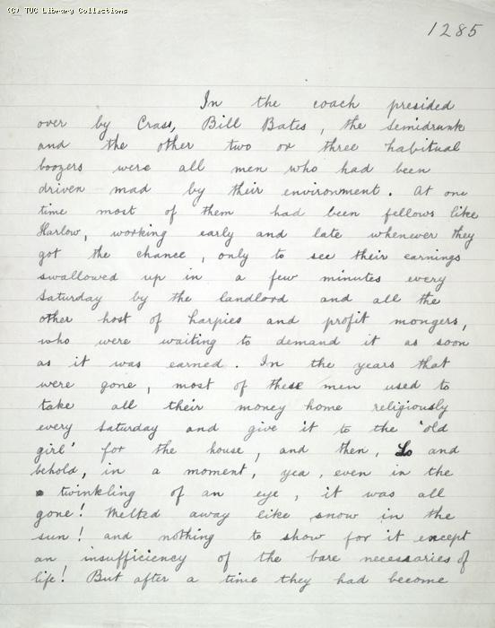 The Ragged Trousered Philanthropists - Manuscript, Page 1285