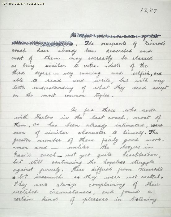 The Ragged Trousered Philanthropists - Manuscript, Page 1287