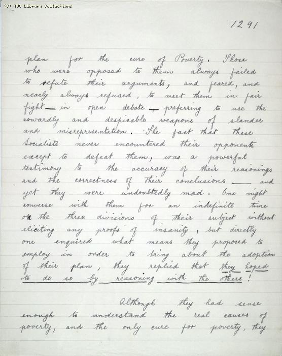 The Ragged Trousered Philanthropists - Manuscript, Page 1291