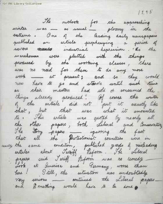 The Ragged Trousered Philanthropists - Manuscript, Page 1295