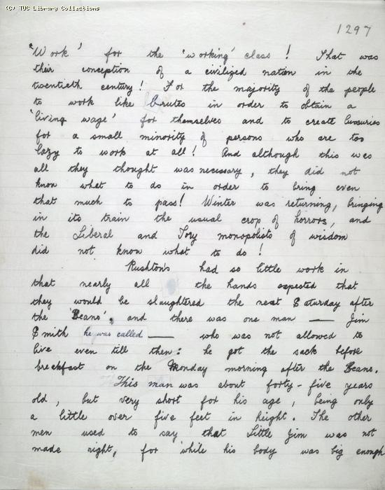 The Ragged Trousered Philanthropists - Manuscript, Page 1297