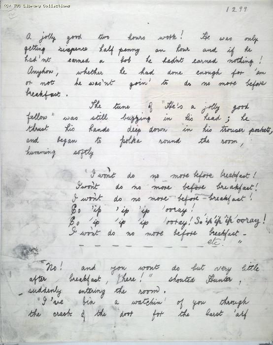 The Ragged Trousered Philanthropists - Manuscript, Page 1299