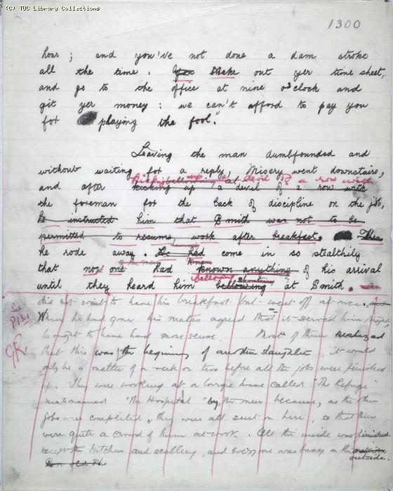 The Ragged Trousered Philanthropists - Manuscript, Page 1300