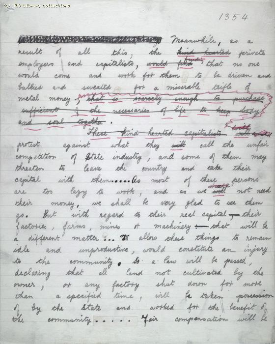 The Ragged Trousered Philanthropists - Manuscript, Page 1354