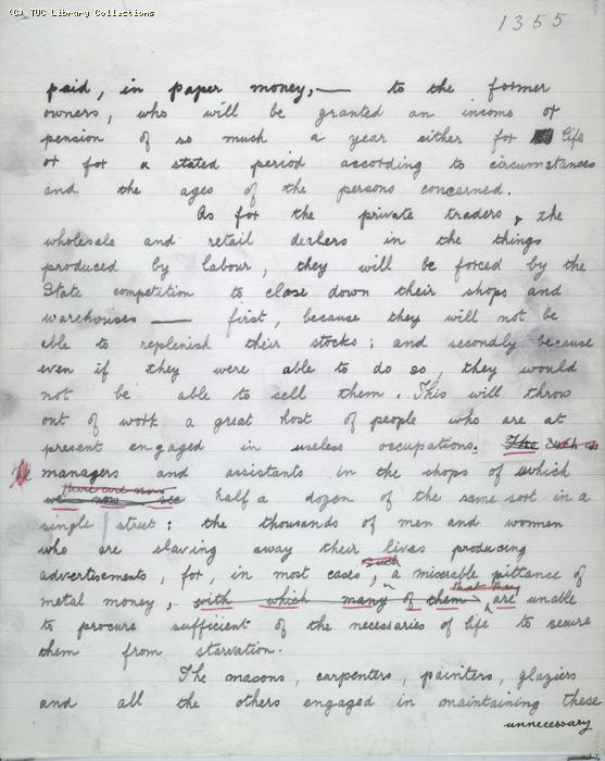 The Ragged Trousered Philanthropists - Manuscript, Page 1355