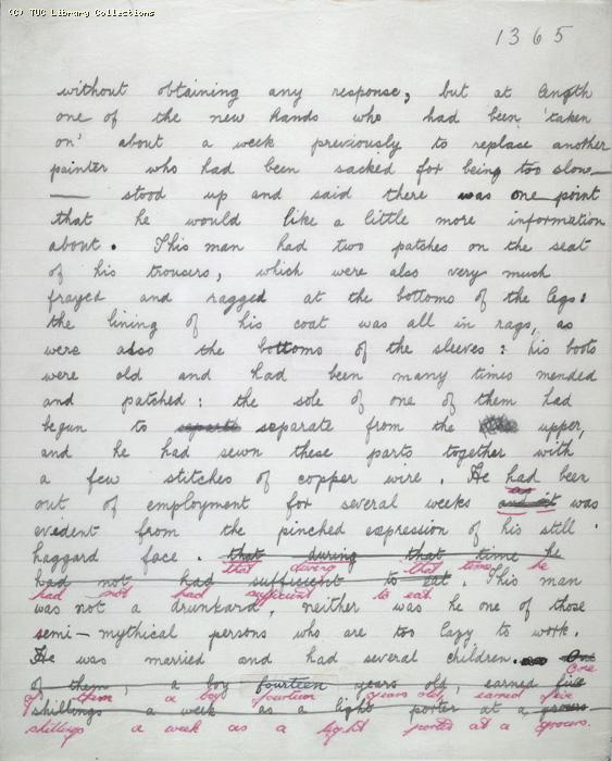 The Ragged Trousered Philanthropists - Manuscript, Page 1365