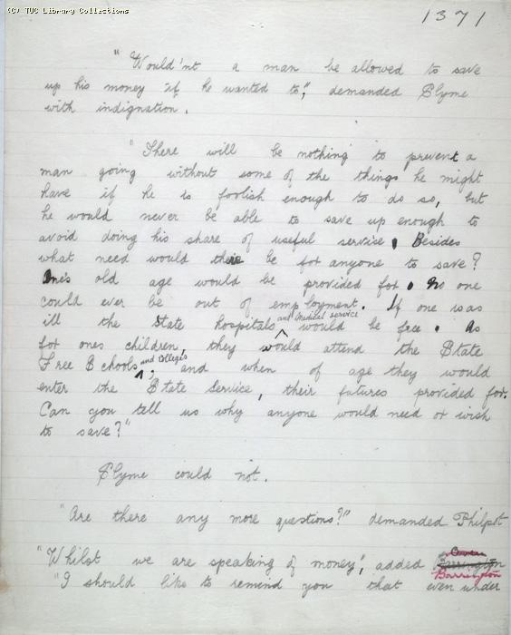 The Ragged Trousered Philanthropists - Manuscript, Page 1371