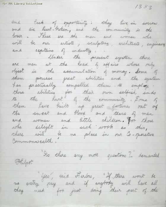 The Ragged Trousered Philanthropists - Manuscript, Page 1383