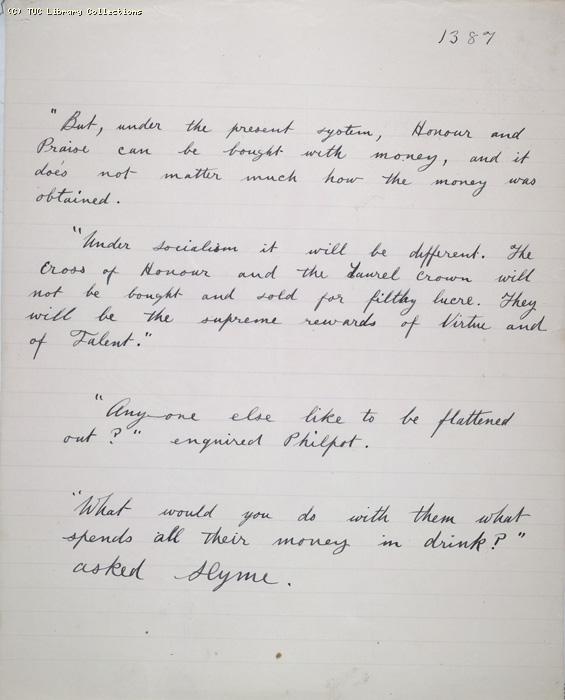 The Ragged Trousered Philanthropists - Manuscript, Page 1387