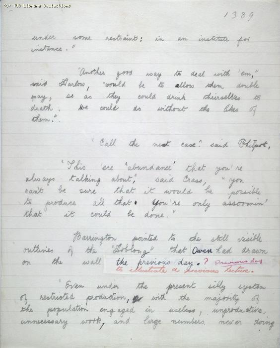 The Ragged Trousered Philanthropists - Manuscript, Page 1389