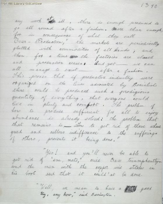 The Ragged Trousered Philanthropists - Manuscript, Page 1390