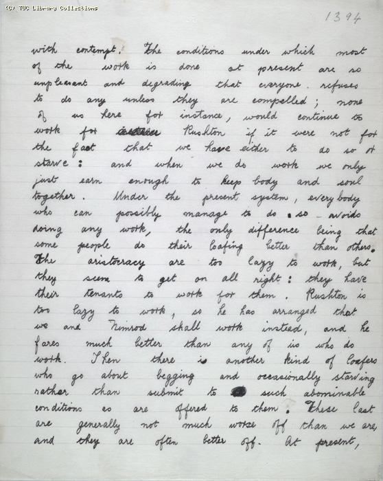 The Ragged Trousered Philanthropists - Manuscript, Page 1394