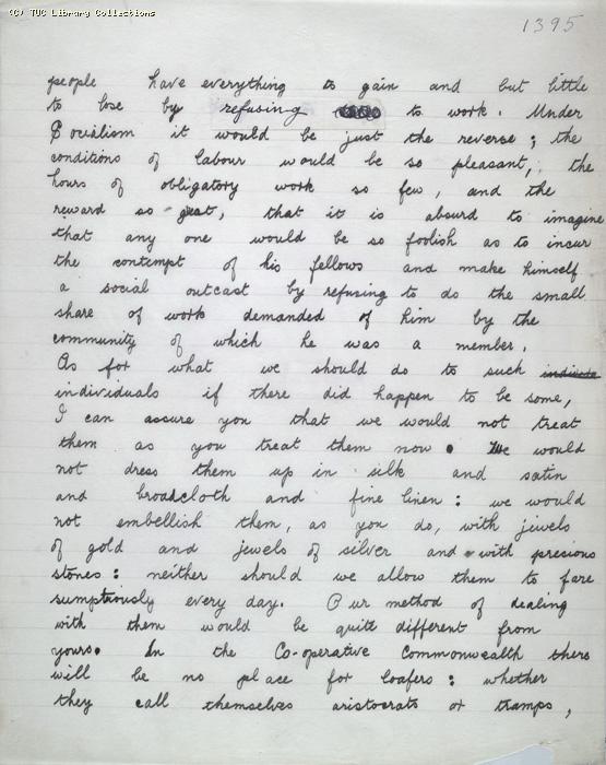 The Ragged Trousered Philanthropists - Manuscript, Page 1395