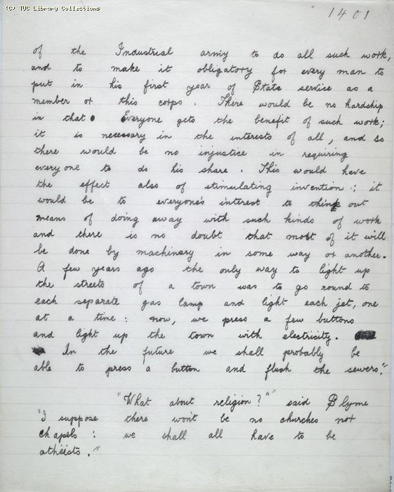 The Ragged Trousered Philanthropists - Manuscript, Page 1401