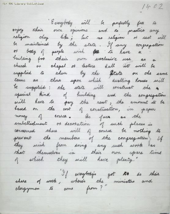 The Ragged Trousered Philanthropists - Manuscript, Page 1402