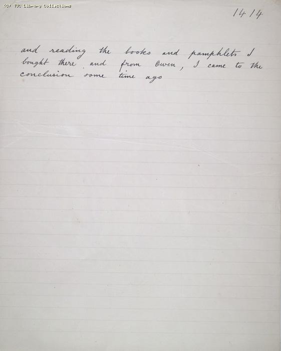 The Ragged Trousered Philanthropists - Manuscript, Page 1414