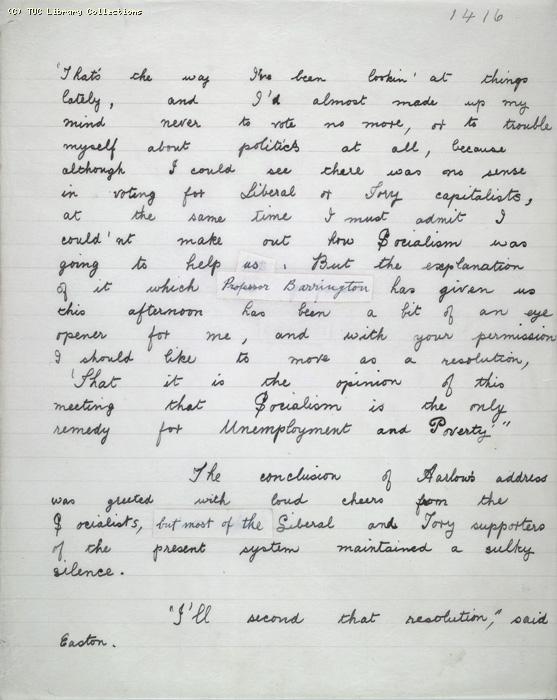 The Ragged Trousered Philanthropists - Manuscript, Page 1416