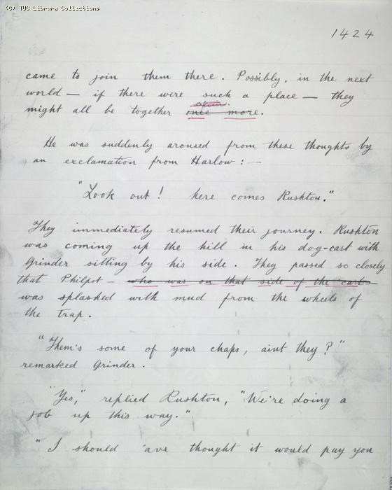 The Ragged Trousered Philanthropists - Manuscript, Page 1424