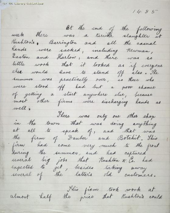 The Ragged Trousered Philanthropists - Manuscript, Page 1485