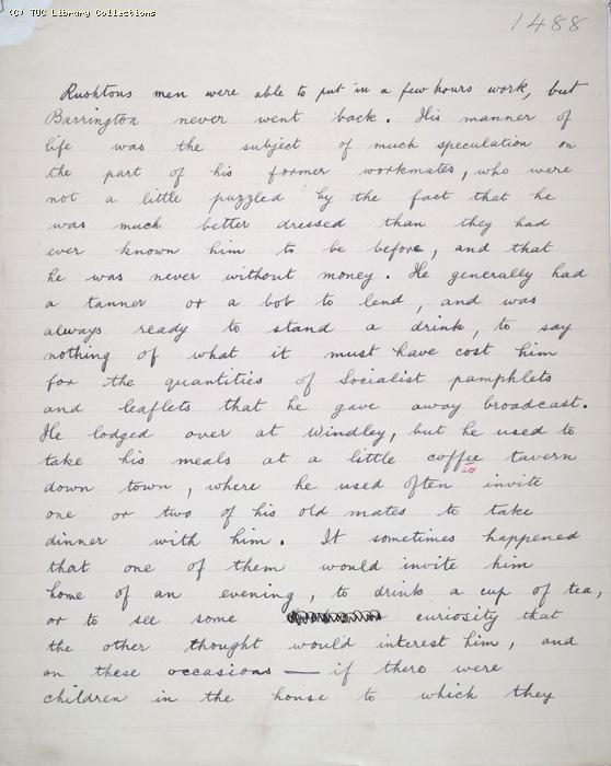 The Ragged Trousered Philanthropists - Manuscript, Page 1488
