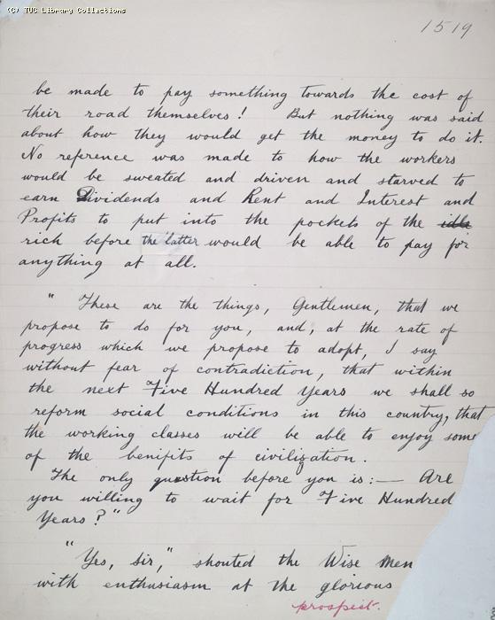 The Ragged Trousered Philanthropists - Manuscript, Page 1519