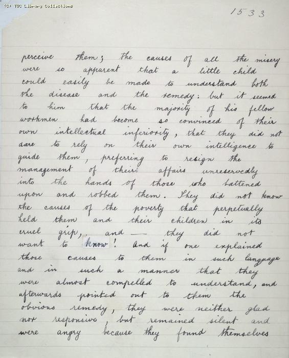 The Ragged Trousered Philanthropists - Manuscript, Page 1533