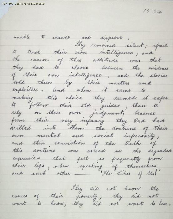 The Ragged Trousered Philanthropists - Manuscript, Page 1534