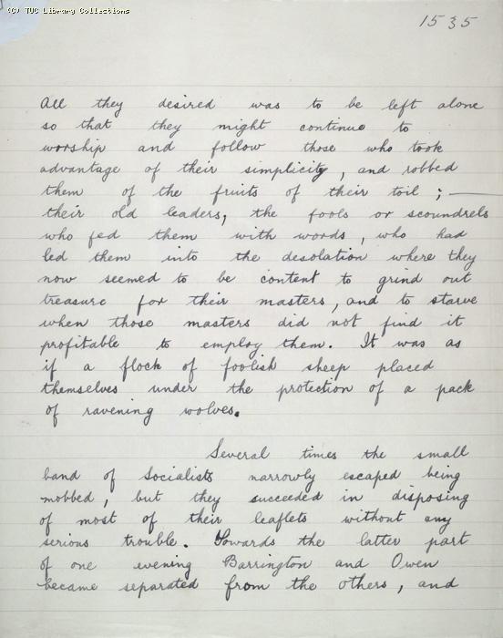 The Ragged Trousered Philanthropists - Manuscript, Page 1535