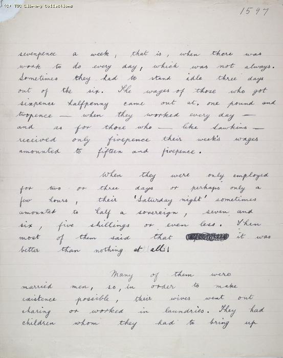 The Ragged Trousered Philanthropists - Manuscript, Page 1597
