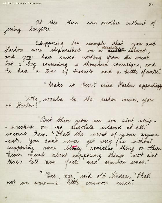 The Ragged Trousered Philanthropists - Manuscript, Page 41