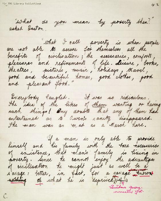 The Ragged Trousered Philanthropists - Manuscript, Page 42