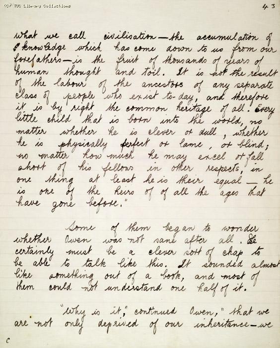 The Ragged Trousered Philanthropists - Manuscript, Page 43