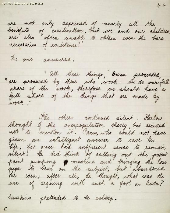 The Ragged Trousered Philanthropists - Manuscript, Page 44