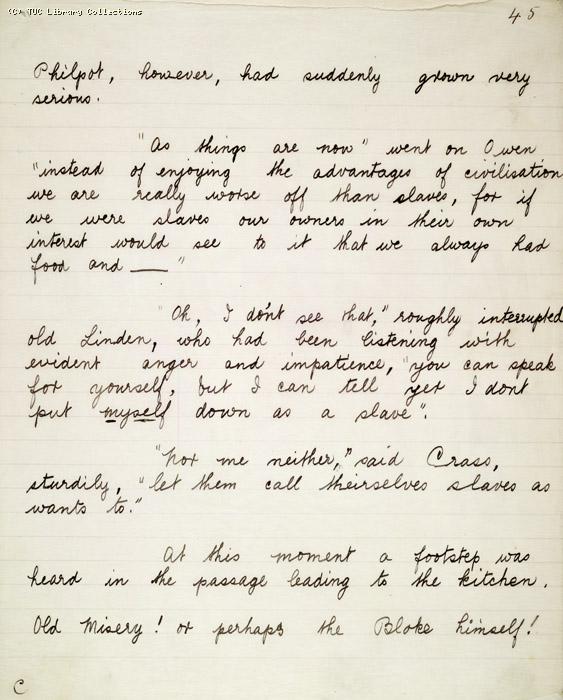 The Ragged Trousered Philanthropists - Manuscript, Page 45