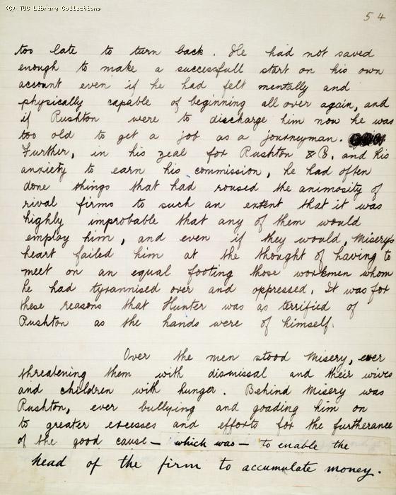 The Ragged Trousered Philanthropists - Manuscript, Page 54