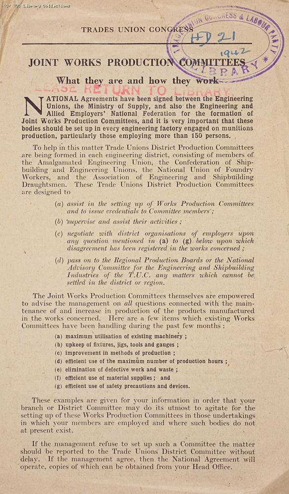 Joint Works Production Committees