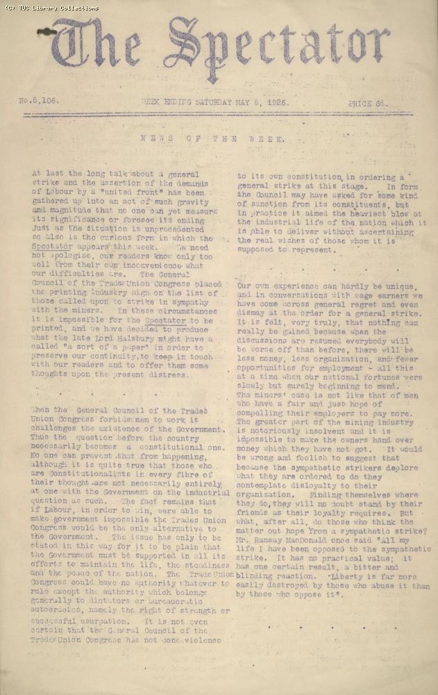 The Spectator, 8 May 1926