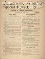 Special News Bulletin, 6 May 1926