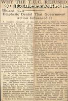Newscutting - Why the TUC refused Russian money, 15 June 1926