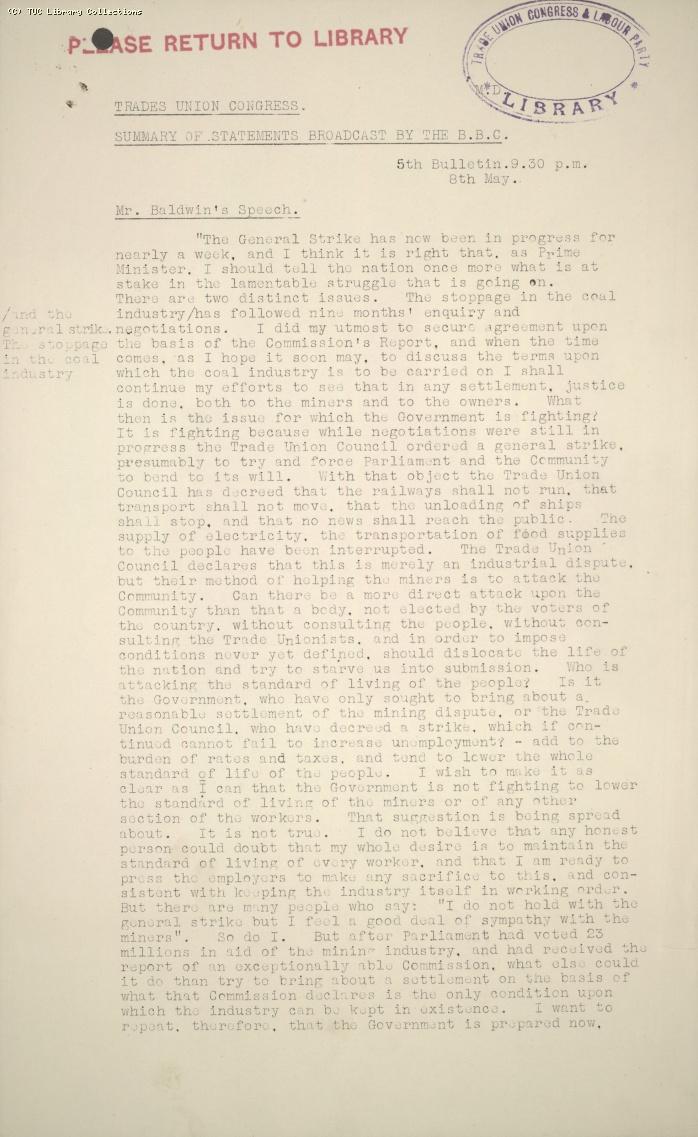 Wireless Bulletin, 8 May 1926, 9.30pm