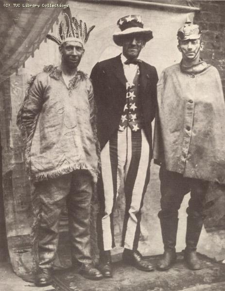 Miners in fancy dress fundraising for relief, 1926