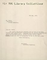 Letter - to Bevin re message + attachment 6 May 1926