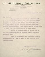 Letter from Sidney Williams, United Press Associations to Mr. (A.J ?) Cook, 5 May 1926, re: introducing two American journalists covering the strike