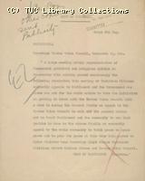 Letter - Manchester Dean,  6 May 1926