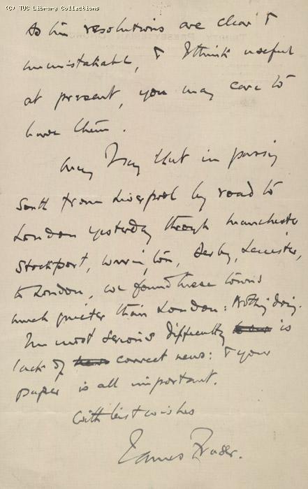 Letter - Trinity Presbyterian Church, 7 June 1926